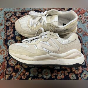 New Balance Cream and White Sneakers